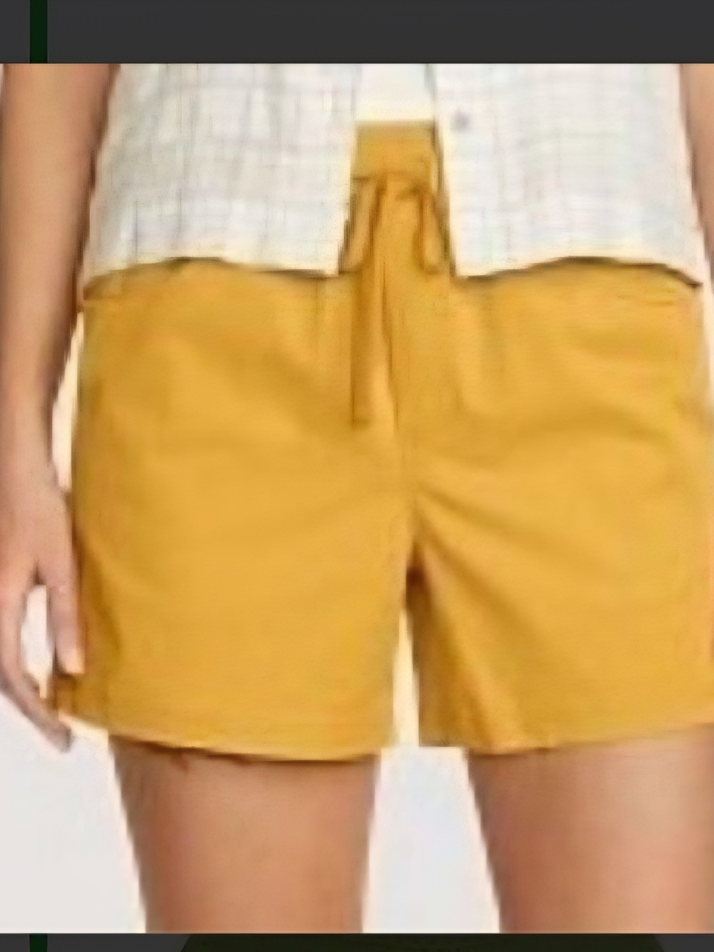Eddie Bauer Womens XL Drawstring Yellow Shorts NEW W TAGS